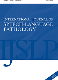 Cover image for International Journal of Speech-Language Pathology, Volume 23, Issue 5, 2021