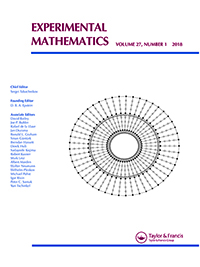 Cover image for Experimental Mathematics, Volume 27, Issue 1, 2018
