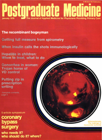 Cover image for Postgraduate Medicine, Volume 63, Issue 1, 1978