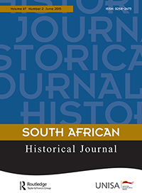 Cover image for South African Historical Journal, Volume 67, Issue 2, 2015