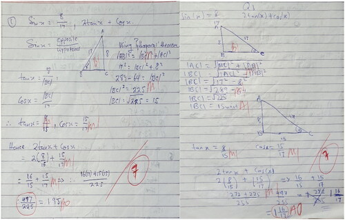 Figure 8. An exhibition of students’ work involving encoding error. Source: (Field data, 2024).