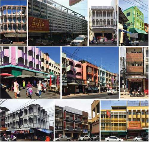 Figure 1. Shophouses, built during the 1960s and 1970s, in Bangkok and other provinces in Thailand