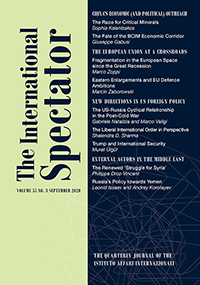 Cover image for The International Spectator, Volume 55, Issue 3, 2020