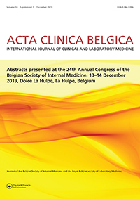Cover image for Acta Clinica Belgica, Volume 74, Issue sup1, 2019