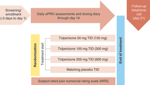 Figure 2. Diagram of study design for the RESUME-1 study.Image provided by and redrawn from Neurana Pharmaceuticals, Inc.