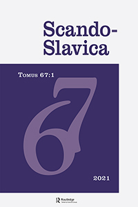 Cover image for Scando-Slavica, Volume 67, Issue 1, 2021