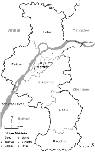 Figure 2. Map of Nanjing.