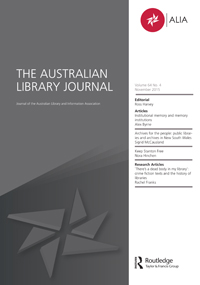 Cover image for The Australian Library Journal, Volume 64, Issue 4, 2015