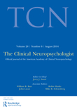 Cover image for The Clinical Neuropsychologist, Volume 28, Issue 6, 2014