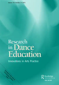 Cover image for Research in Dance Education, Volume 16, Issue 3, 2015