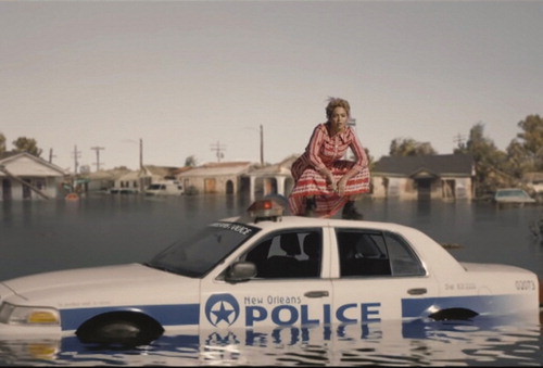 Figure 4. Lecture Slide 17.23: Beyonce Knowles, still from video “Formation,” directed by Melina Matsoukas (2016, New York: ©Parkwood Entertainment).