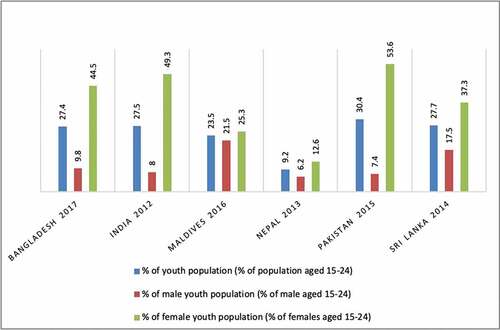 Figure 2. Youth in NEET in South Asia