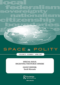 Cover image for Space and Polity, Volume 21, Issue 1, 2017