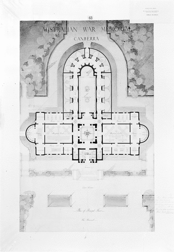 Figure 2. Charles Towle, competition design for the Australian War Memorial, plan view (1925–26). Collection: National Archives of Australia.
