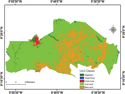 Figure 3. Land use/cover of tamale metro in 1986.