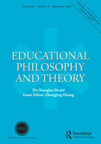 Cover image for Educational Philosophy and Theory, Volume 54, Issue 10, 2022
