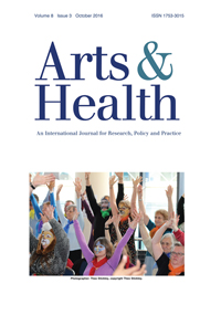 Cover image for Arts & Health, Volume 8, Issue 3, 2016