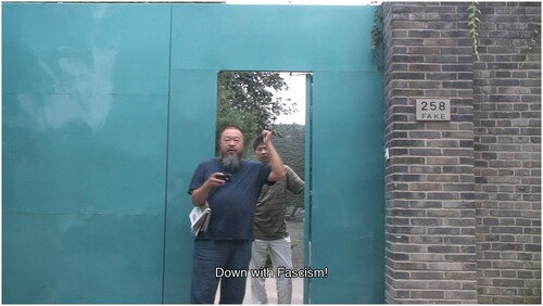 FIGURE 1. Still from Ai Weiwei’s documentary Ai Weiwei’s Appeal ¥15,220,910.50 (2014). Photo credit courtesy of Ai Weiwei Studio.