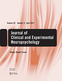 Cover image for Journal of Clinical and Experimental Neuropsychology, Volume 39, Issue 3, 2017