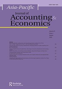 Cover image for Asia-Pacific Journal of Accounting & Economics, Volume 27, Issue 4, 2020