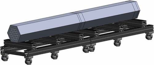 Fig. 6. eBlock37 subcritical core mounted on gCart37 handling unit.