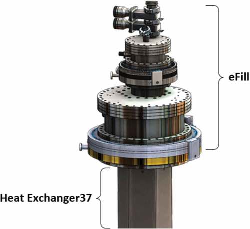 Fig. 7. eFill sodium charge unit atop the eXchanger37 subassembly.