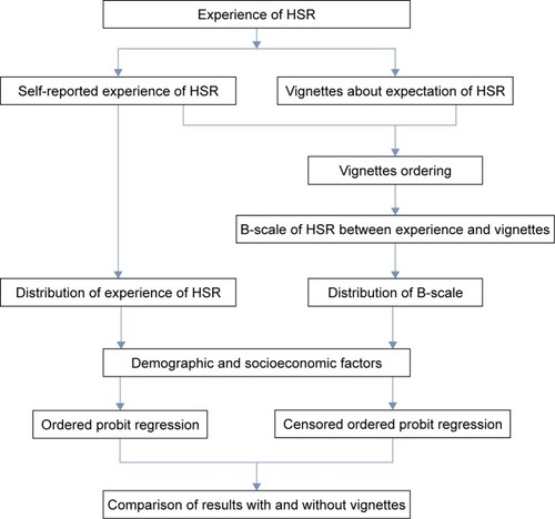 Figure 2 Framework of measurement and analysis about HSR experience and vignettes.