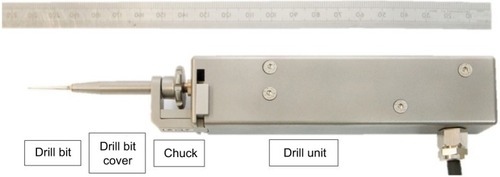 Figure 3 The hand-guided robotic drill unit.