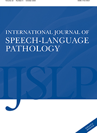 Cover image for International Journal of Speech-Language Pathology, Volume 22, Issue 5, 2020