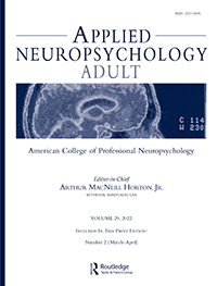 Cover image for Applied Neuropsychology: Adult, Volume 29, Issue 2, 2022