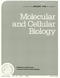 Cover image for Molecular and Cellular Biology, Volume 10, Issue 1, 1990