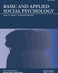 Cover image for Basic and Applied Social Psychology, Volume 41, Issue 6, 2019
