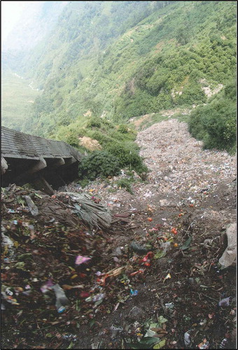 Figure 7. The rubbish “chute” in Darjeeling town.