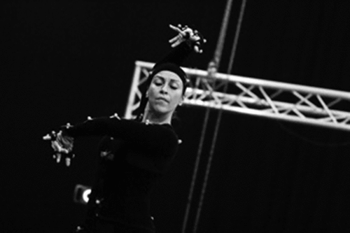 Image 4. Images 04 & 05: Rosa Cisneros at the Motek Entertainment Studios recording flamenco motion capture session (Amsterdam, Holland) May 2016.