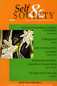 Cover image for Self & Society, Volume 30, Issue 3, 2002