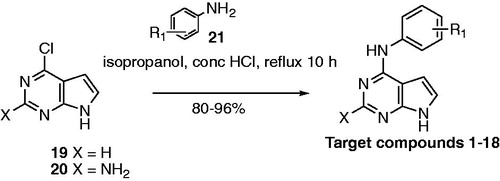 Scheme 1. Synthesis of target compounds 1–18.