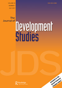 Cover image for The Journal of Development Studies, Volume 53, Issue 7, 2017