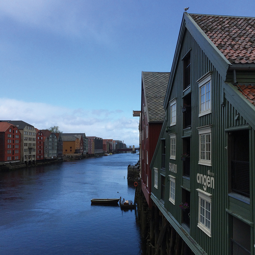 Figure 1. View on the waterside of the warehouses along Kjøpmannsgata (Trondheim, Norway).
