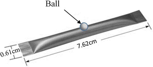 Figure 1. Picture of the directional boat blocked by an aluminium oxide ball.