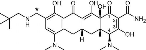 Figure 1. [14C]-Omadacycline (asterisk indicates position of 14C label).