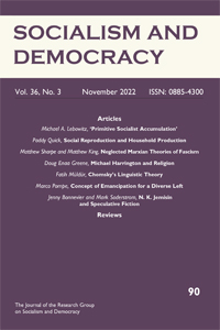 Cover image for Socialism and Democracy, Volume 36, Issue 3, 2022