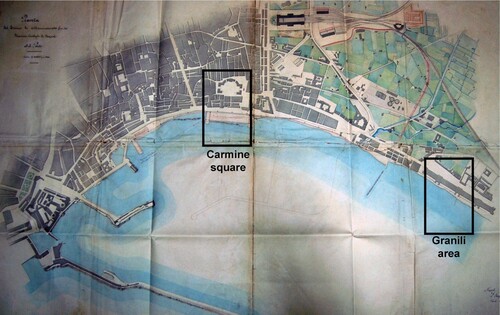 Figure 4. Port city map of Naples nineteenth century. Source: historical archive municipality of Naples.