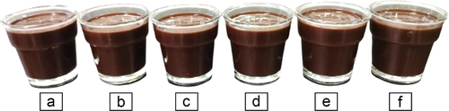 Figure 2. Chocolate beverages with different formulations.