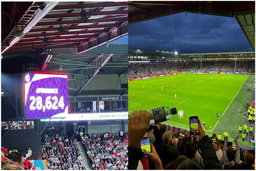 Figure 4. Record attendance and celebration at the Sweden-England semi-final.