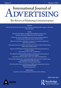 Cover image for International Journal of Advertising, Volume 37, Issue 3, 2018