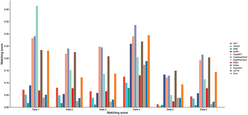 Figure 8. Comparison of matching scores datasets.