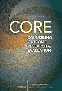 Cover image for Counseling Outcome Research and Evaluation, Volume 3, Issue 2, 2012