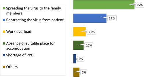 Figure 4 Main concern of HCWs during the COVID-19 pandemic.