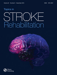 Cover image for Topics in Stroke Rehabilitation, Volume 22, Issue 6, 2015