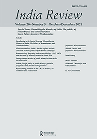 Cover image for India Review, Volume 20, Issue 5, 2021